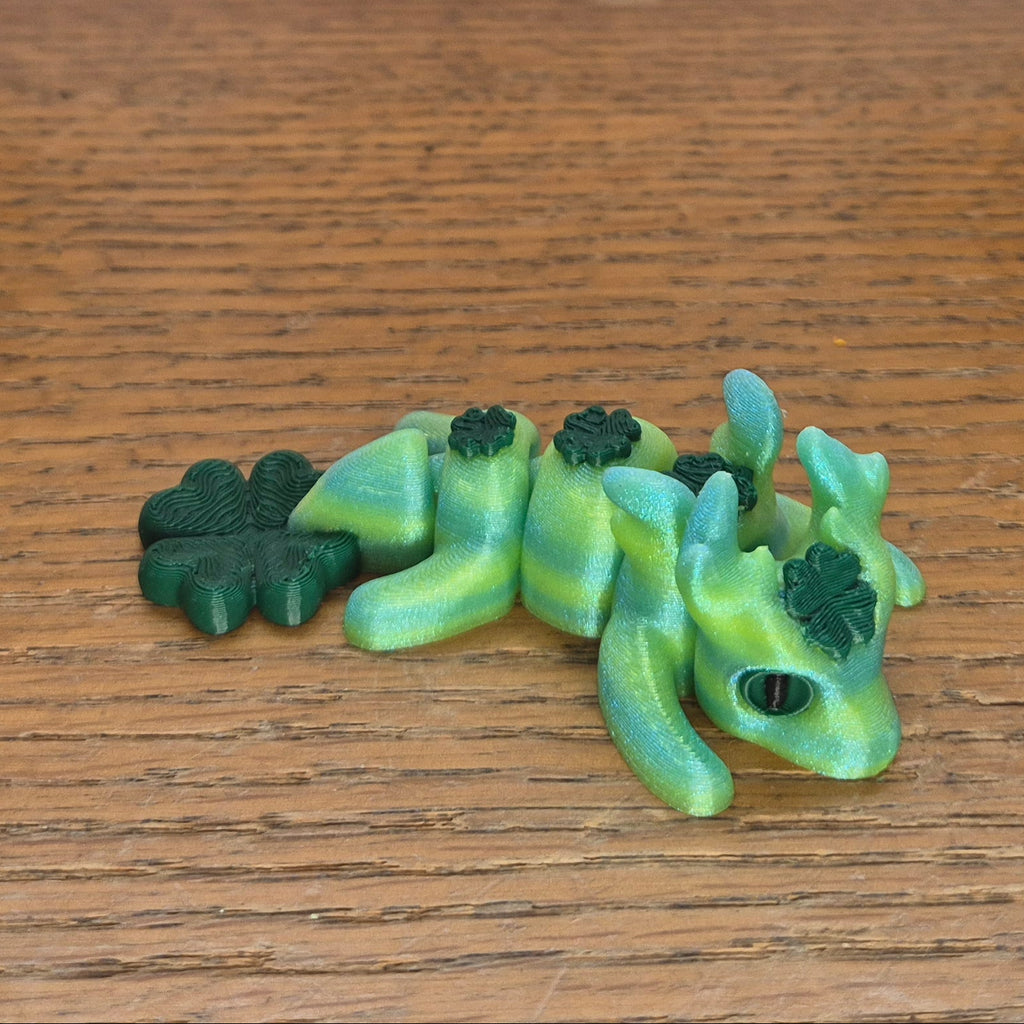 Tiny Lucky Clover Green Dragon
