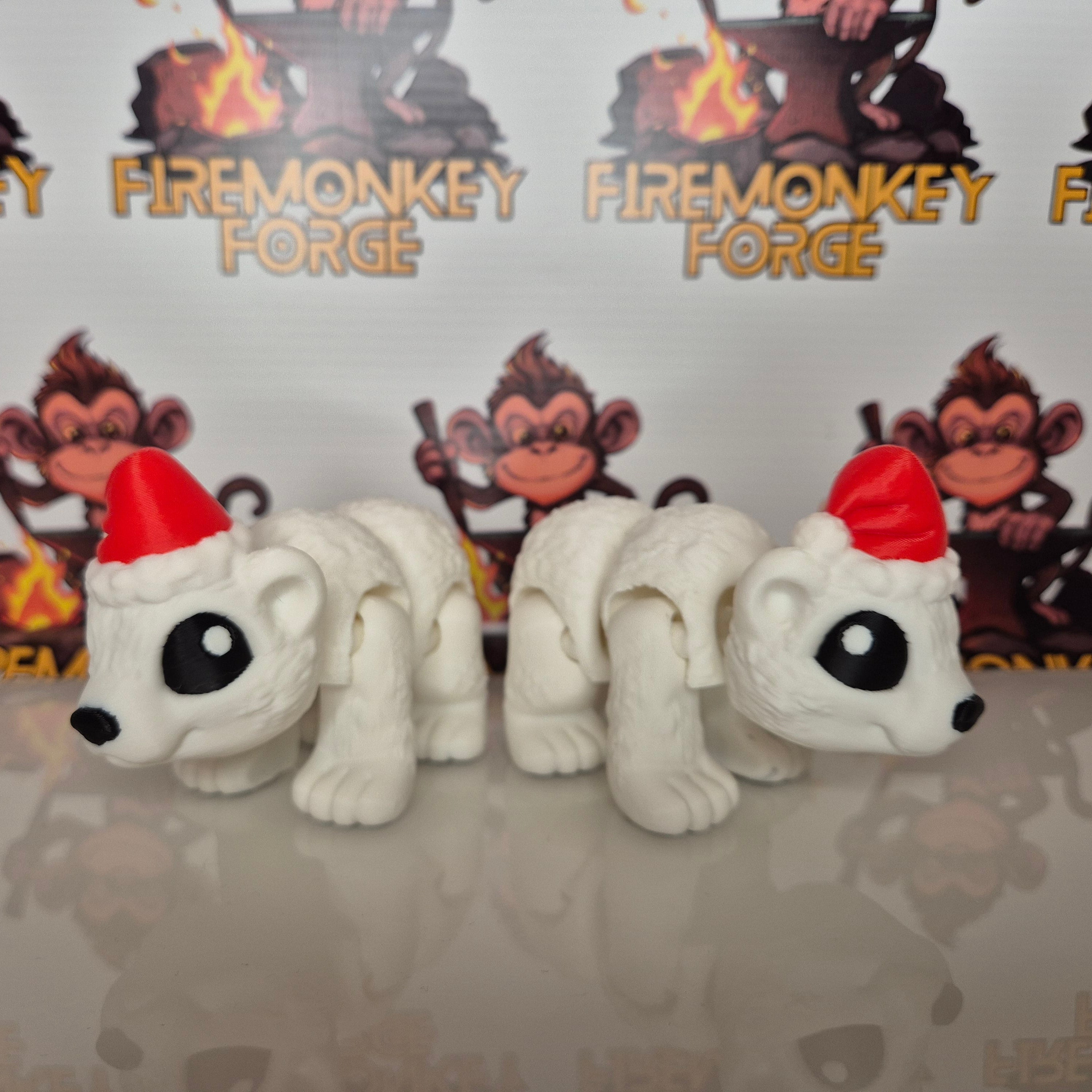 Bear Polar with Santa Hat