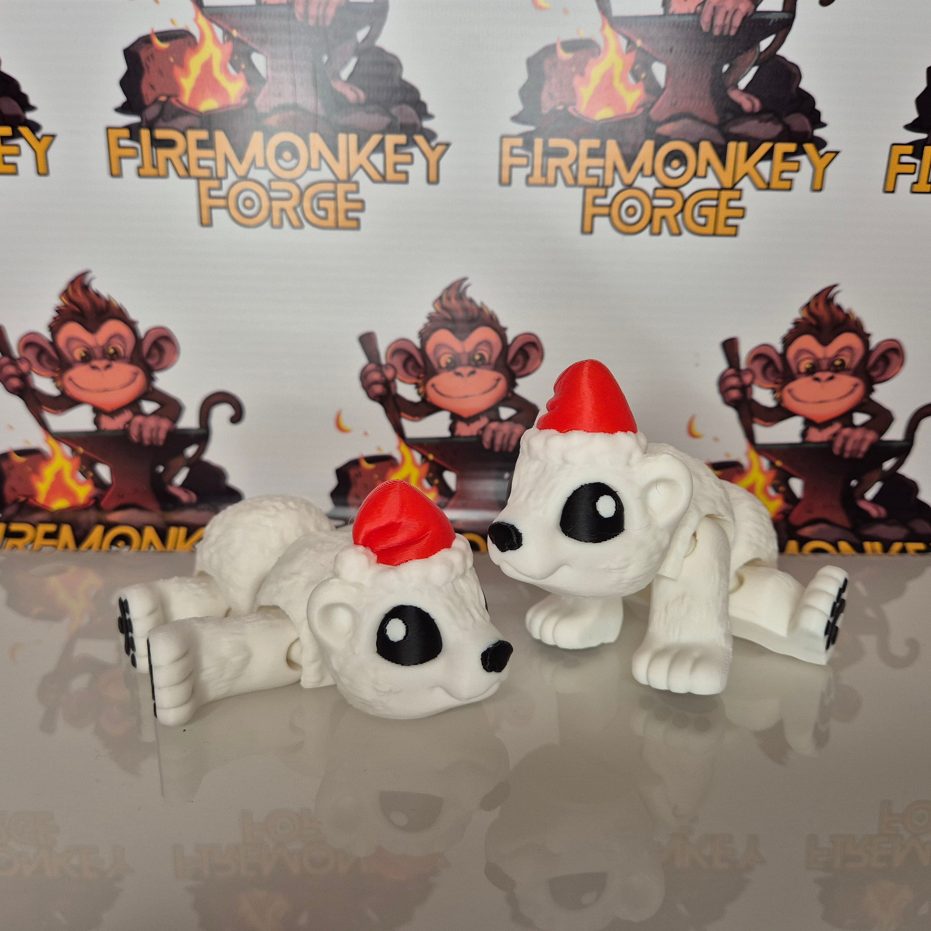 Bear Polar with Santa Hat