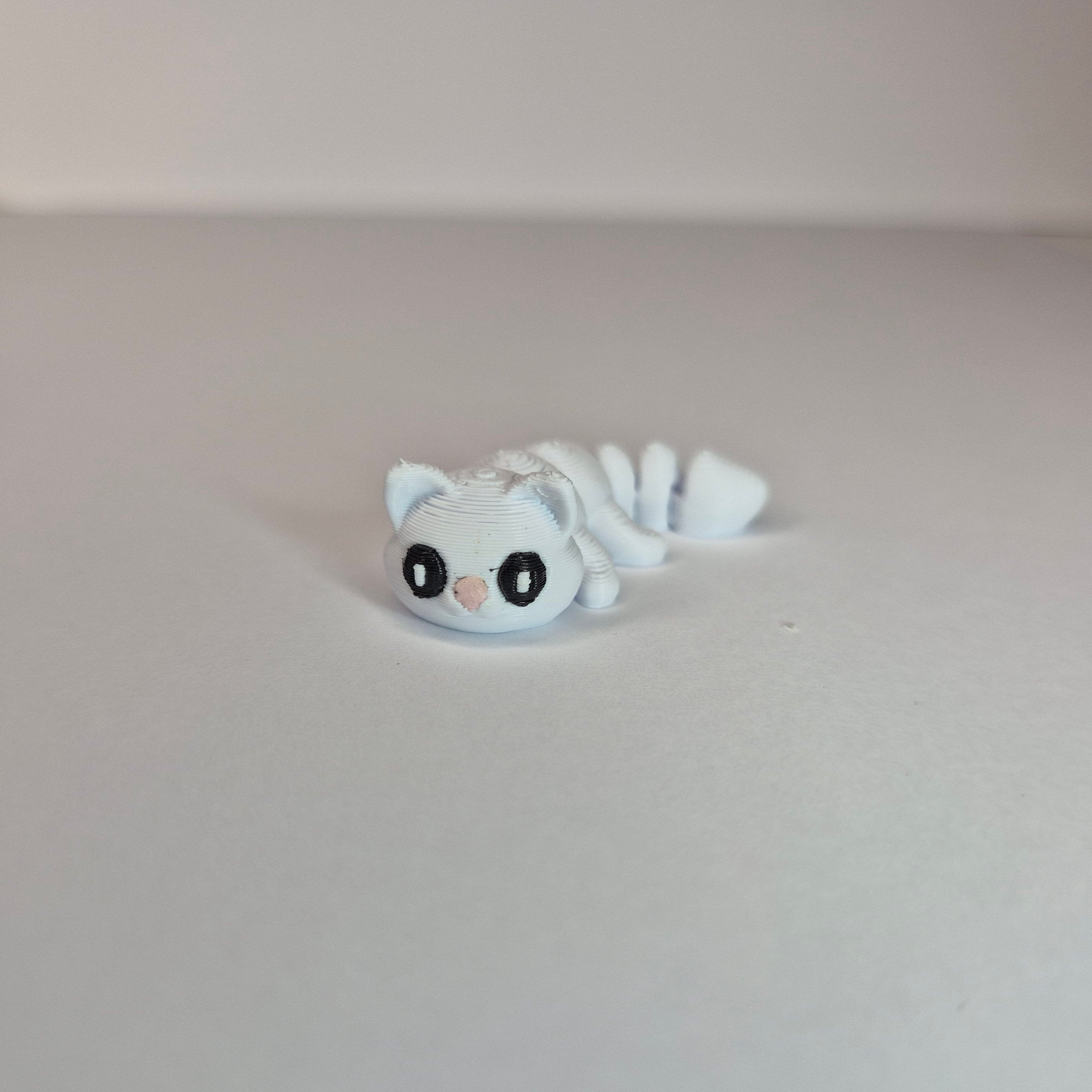 Mini Cat Laying White